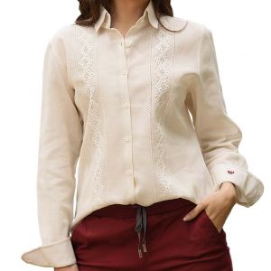 CAMISA MANGAS LARGAS AO POI - DAMA