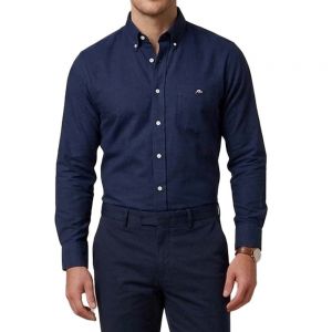 Camisa lisa mangas largas - Caballero