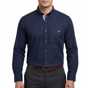 Camisa lisa mangas largas - Caballero