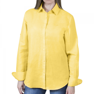 CAMISA MANGA LARGA DAMA LINO - AMARILLO
