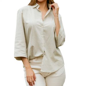 CAMISA DAMA 3/4  - COLECCIÓN LINO ALGODON