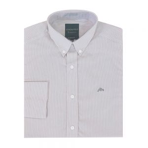 CAMISA SLIM FIT RAYAS CON BOTÓN