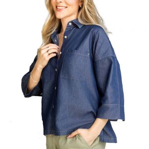 Camisa oversize Lyocell - Dama