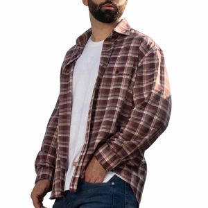 Camisa mangas largas a cuadros con dos bolsillos - Viyela Soft - Caballero