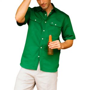 CAMISA CABALLERO  LINO  2 BOLSILLOS