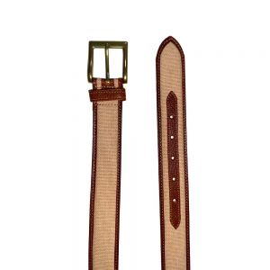 CINTO SPORTS LONA Y CUERO NATURAL