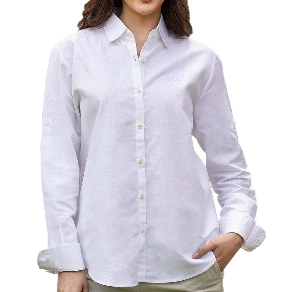 Camisa blanca de dama sale